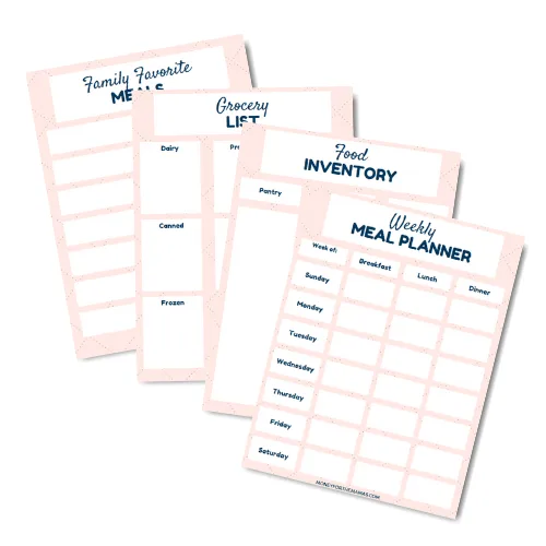 meal planning printables