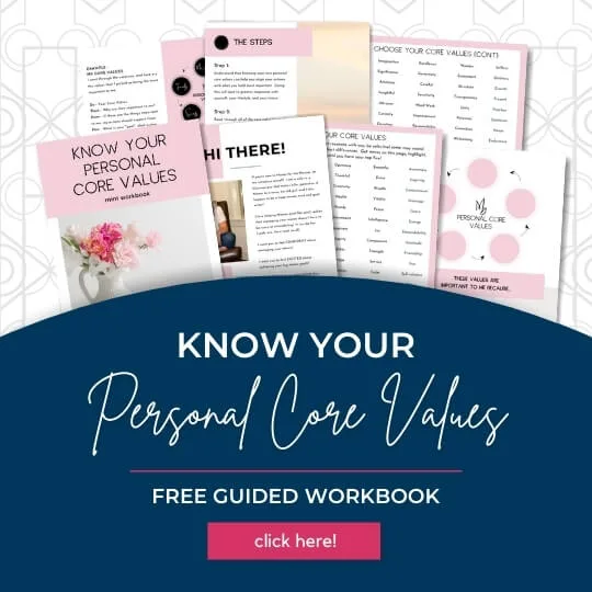 person core value free workbook
