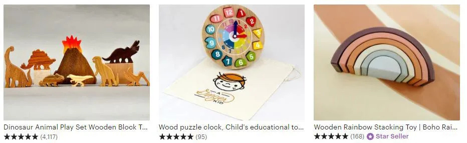 wood crafts that sell children's toys