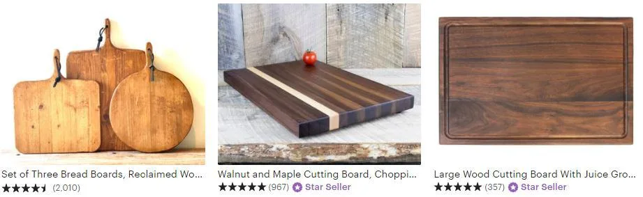 wood crafts that sell cutting boards