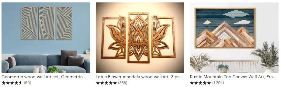 wood crafts that sell wall art
