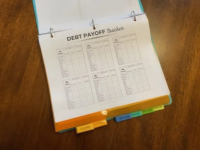 how to make a budget binder debt payoff tracker