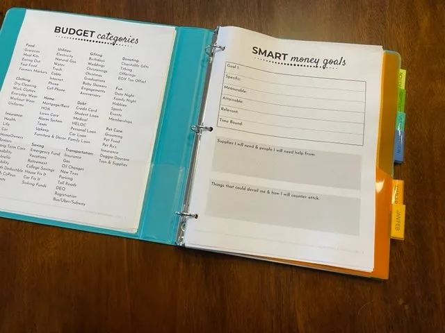 how to make a budget binder financial goals worksheet