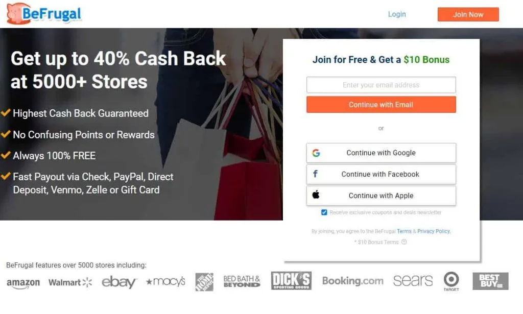 sign up for be frugal