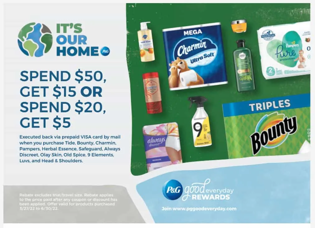 P&G rebate offer