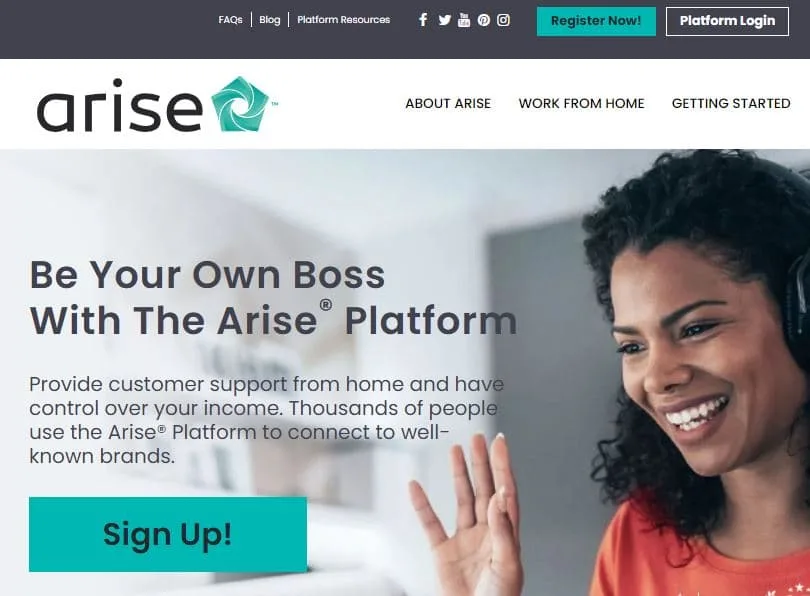 text chat operator jobs from home with Arise
