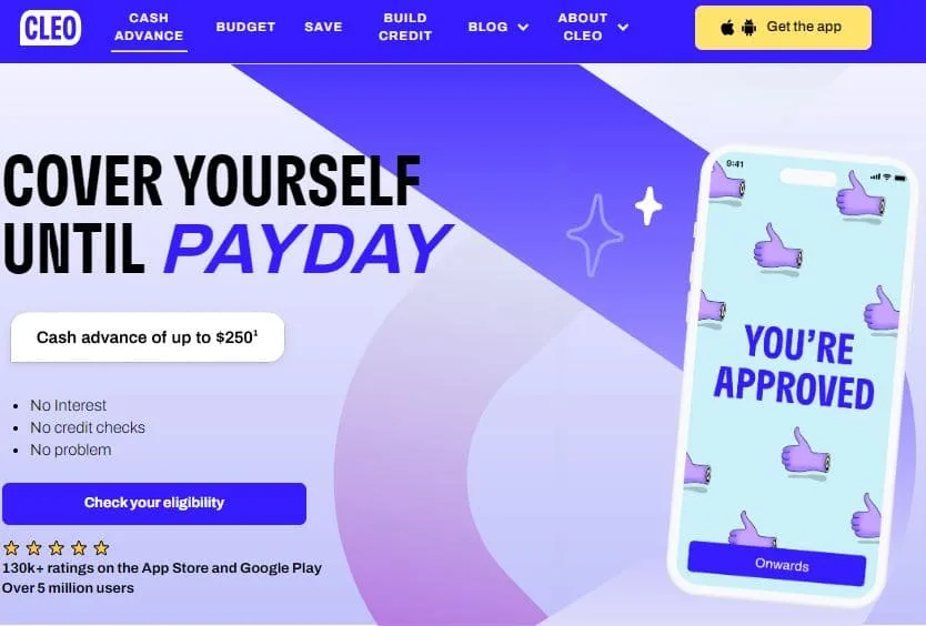 Get up to $250 with cleo cash advance