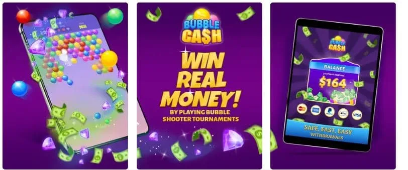 Sign up for Bubble Cash to win money that pays instantly to PayPal