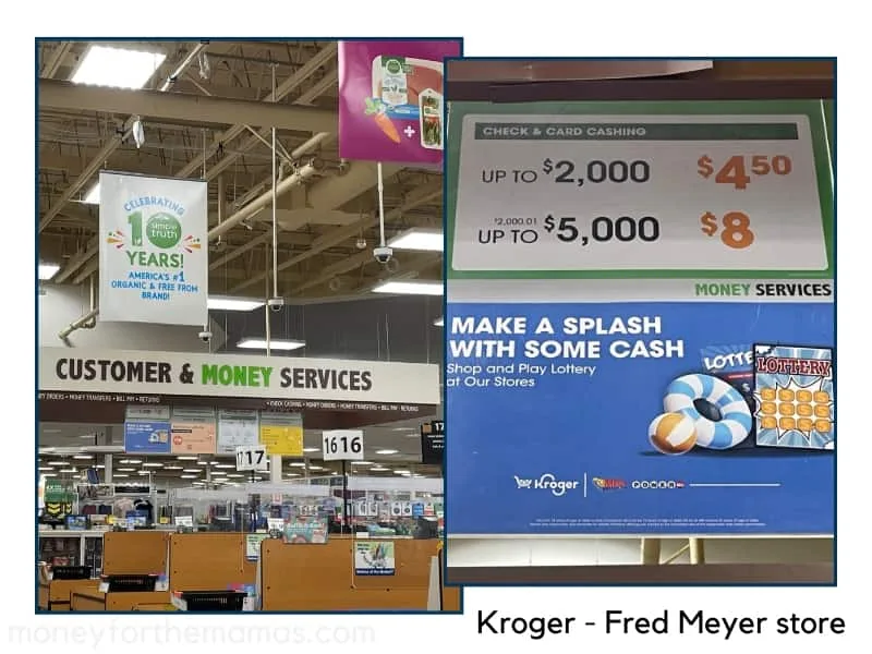 Kroger check cashing near me
