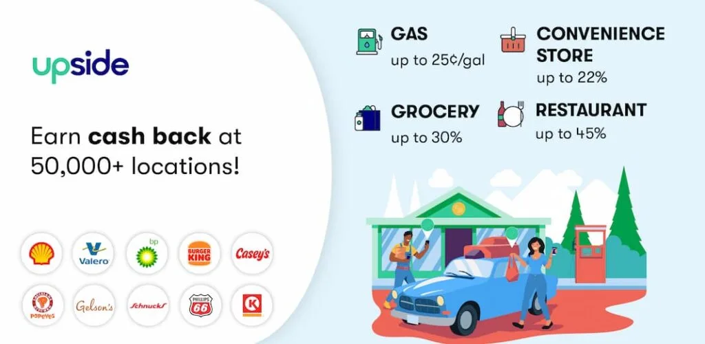 save on gas with Upside