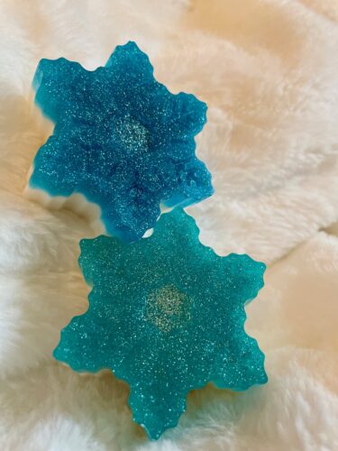 snoflake glitter soap