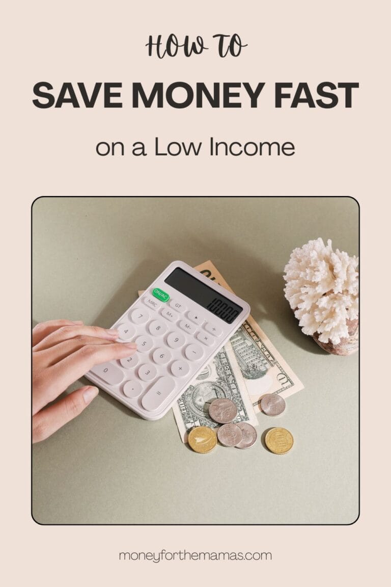 How to save money fast on a low income